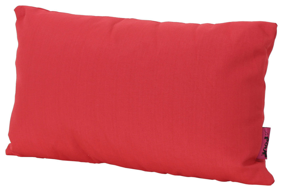 GDF Studio Coronado Outdoor Water Resistant Rectangular Throw Pillow, Red, Set o