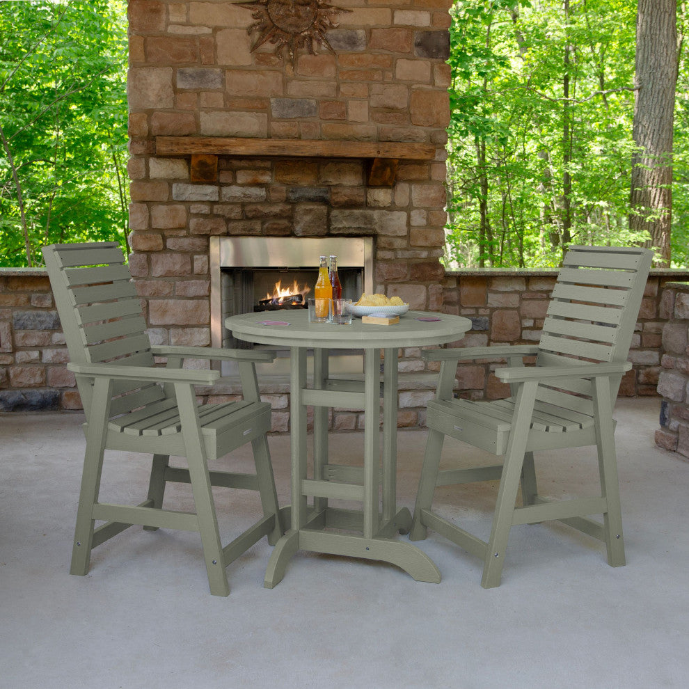 Weatherly 3-Piece Counter-Height Dining Set, Eucalyptus