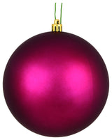 Vickerman 4" Berry Red Matte Ball Ornament, 6 per Bag