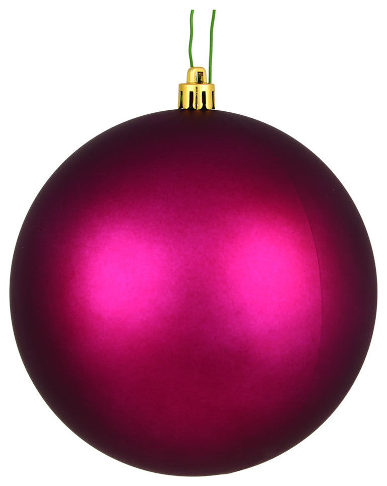 Vickerman 4" Berry Red Matte Ball Ornament, 6 per Bag
