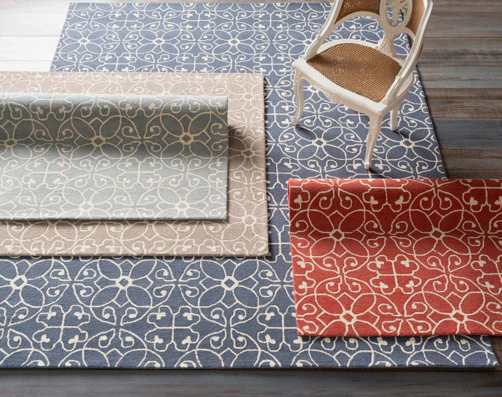 Surya Scott SCT-1008 2'5"x8' Rug, Medium Gray/Cream