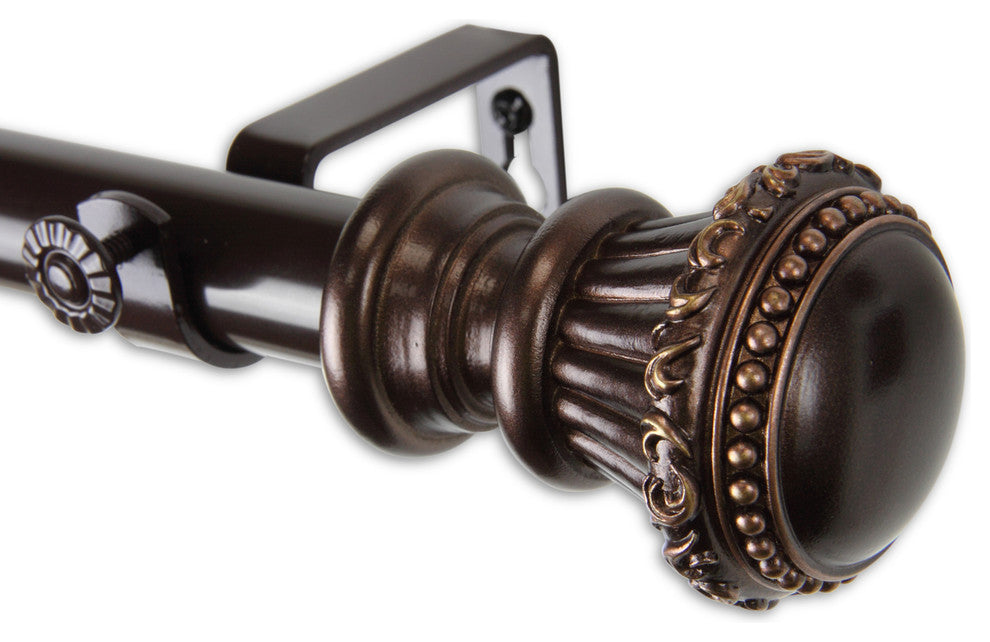 Royal 1" Curtain Rod, Bronze, 120"-170"