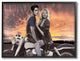 Stupell Industries Sunset Motorcycle Vintage Hollywood Movie Star, 16 x 20