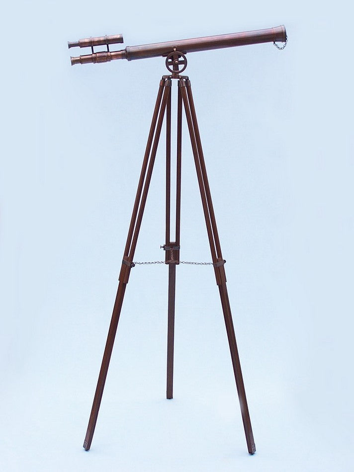 Floor Standing Antique Copper Griffith Astro Telescope 64'', Vintage Telescope