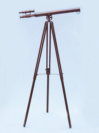 Floor Standing Antique Copper Griffith Astro Telescope 64'', Vintage Telescope