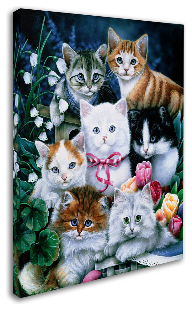 Jenny Newland 'Kittens' Canvas Art, 32x24