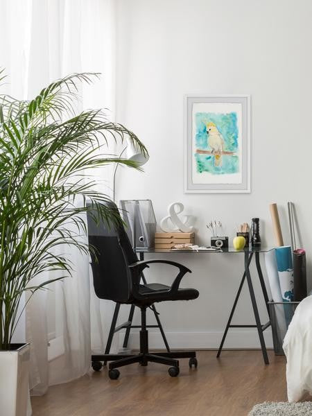 "Resting Bird" Framed Painting Print, 12"x18"