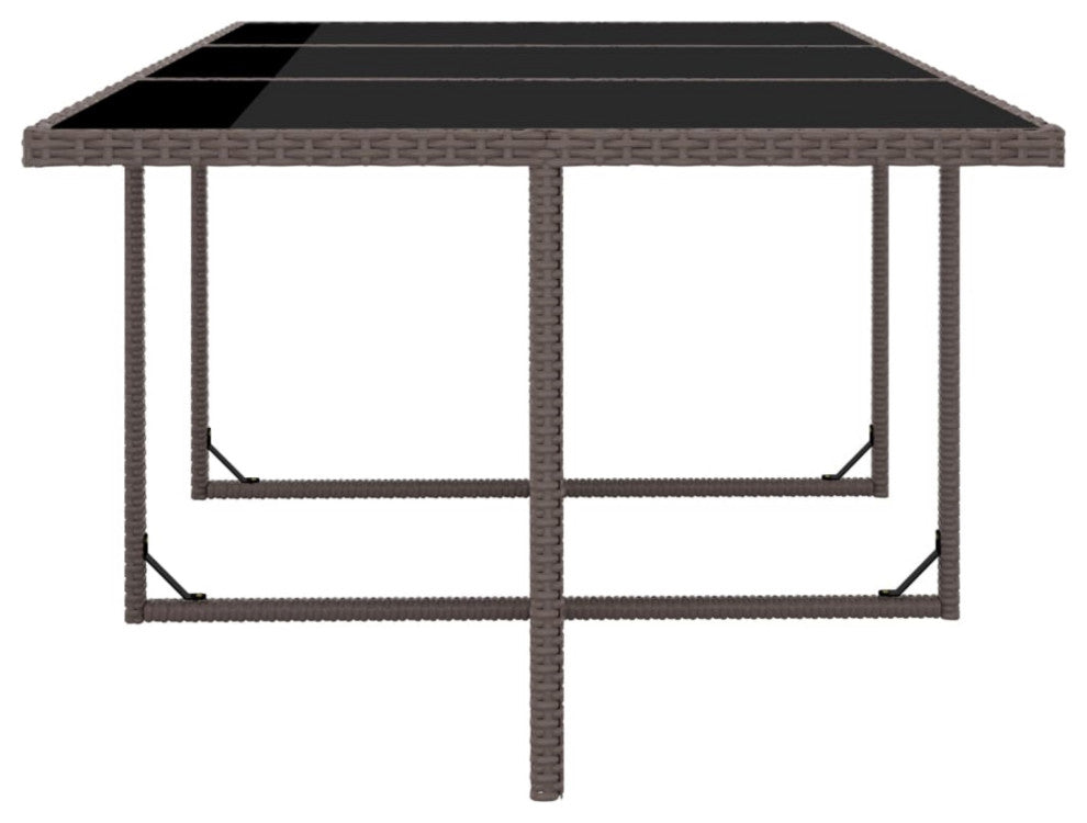 Vidaxl 11 Piece Outdoor Dining Set With Cushions Poly Rattan Brown