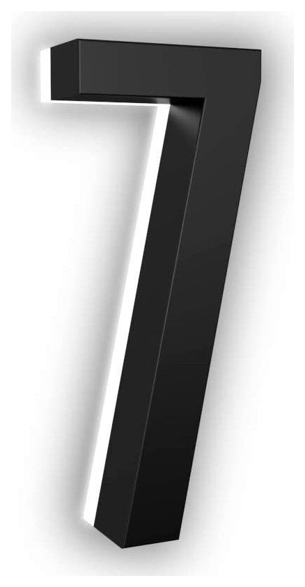 Address Numbers, 7-in. Durable ABS-Polymer, Black, 7