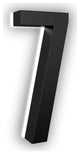 Address Numbers, 7-in. Durable ABS-Polymer, Black, 7