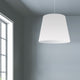 1-Light Oversized Drum Pendant Large Wht Shade