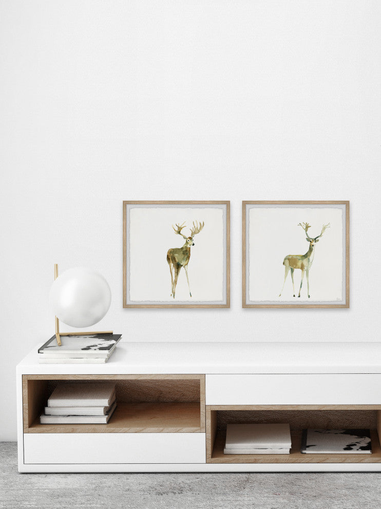 Little Deer Diptych, 2-Piece Set, 24x24 Panels