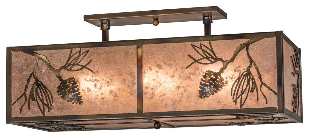 36L Balsam Pine Oblong Flushmount
