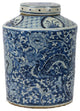 Blue and White Dragon Motif Porcelain Tea Caddy Jar 16"