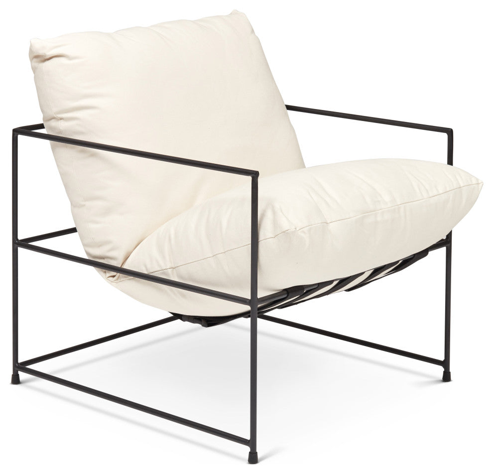 Trent Accent Chair, Washed White