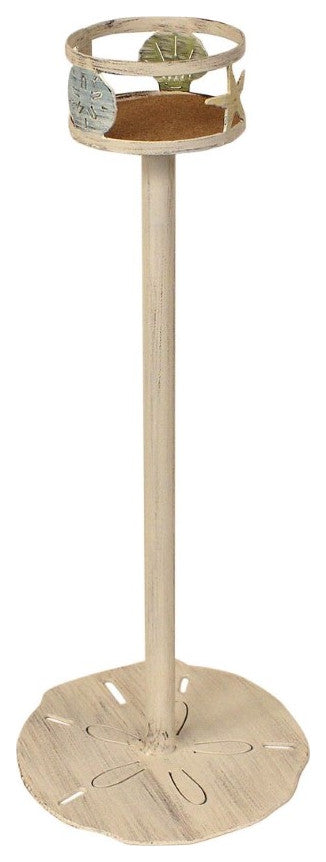 Cottage and Summer Drink Holder Stand With Multi-Shell Accent