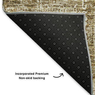 Premium Machine Washable Mayfield AMF637 Brown 3' x 5' Rug