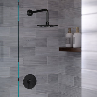 Ivy Single-Handle 1 Spray 8" Wall Mounted Fixed Shower Head, Matte Black