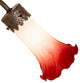 17 High Red/White Pond Lily 2 Light Trellis Girl Table Lamp