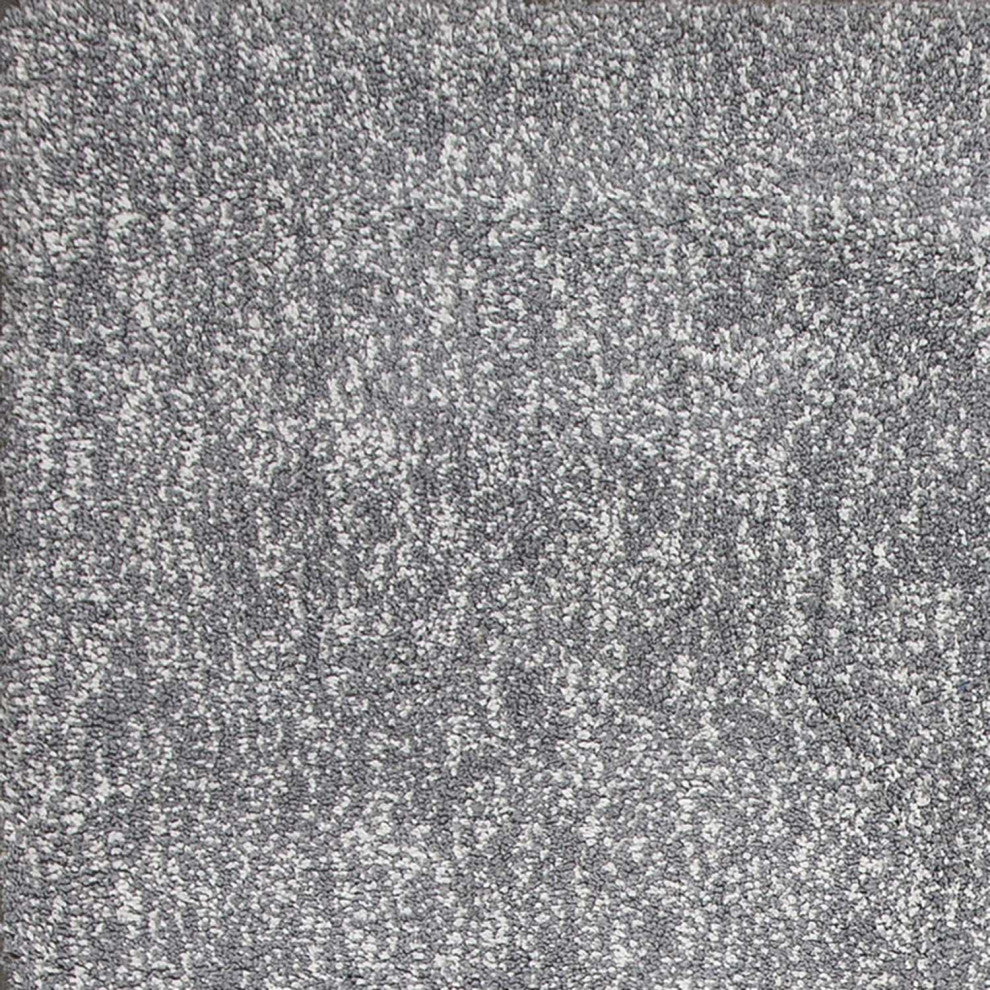 HomeRoots 9' x 13' Polyester Grey Heather Area Rug