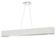 30W Horizontal Matte White Pendant w/ White/Silver Shade, AUB-R5030HP-MW-691