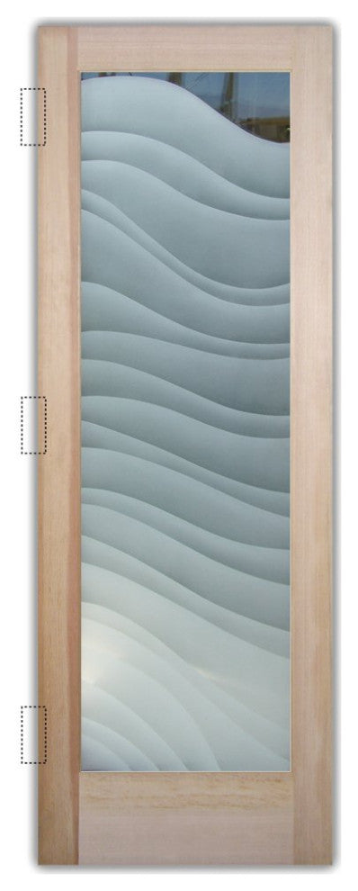 Interior Prehung Door or Interior Slab Door - Dreamy Waves - Douglas Fir...