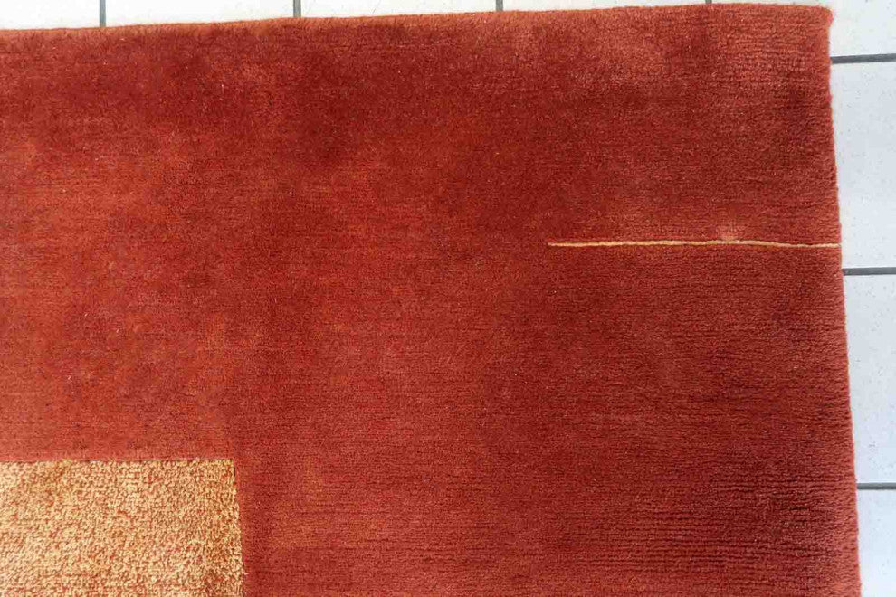 Handmade Vintage Tibetan Khaden Rug 5.6'x7.8', 173cmx239cm, 1970s