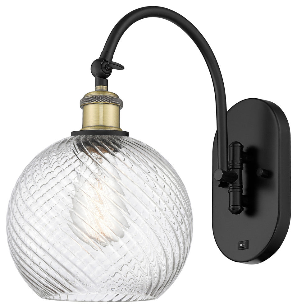 Innovations 518-1W-BAB-G1214-8 1-Light Sconce, Black Antique Brass
