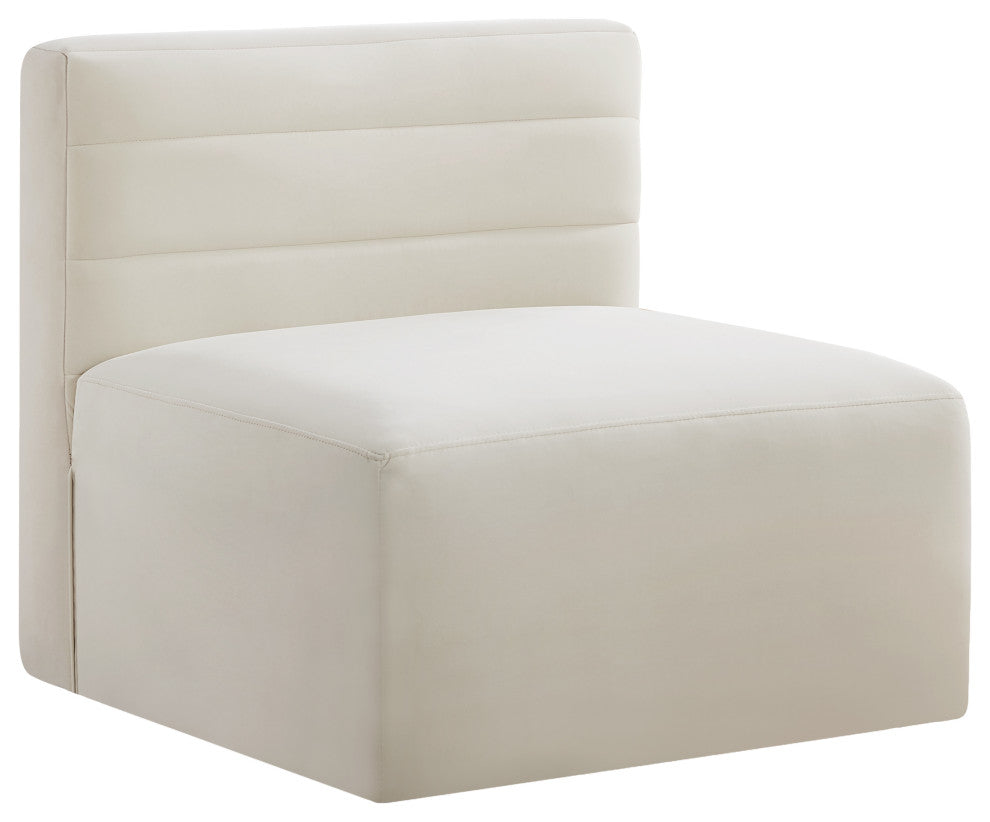 Quincy Modular Component, Cream, Armless Chair