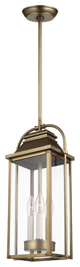 Wellsworth Pendant, Painted Distressed Brass