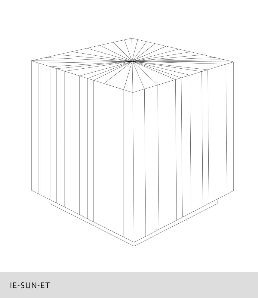 IE Series Sun End Table, Mixed Wood