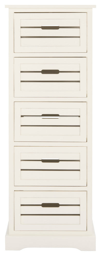 Safavieh Sarina 5-Drawer Cabinet, Distressed Cream 1