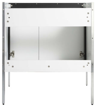 Oakville Bath Vanity, Ceramic Sink, White Matte, 30 Inch, Chrome Hardware