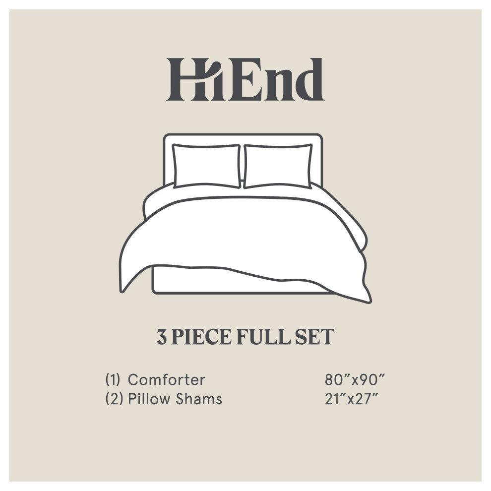 Windowpane Plaid Comforter Set, 3PC, Black, Full