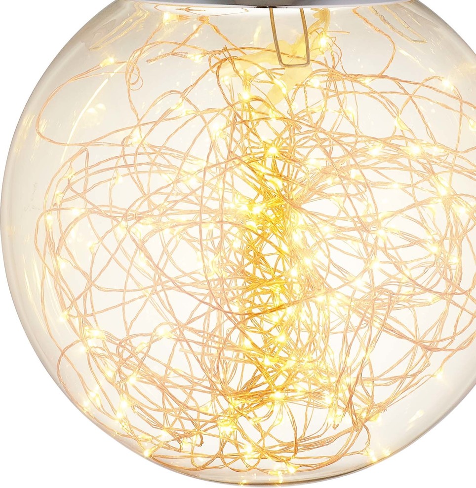 Fairy 12" Amber Glass Globe Ceiling Light Pendant Chandelier