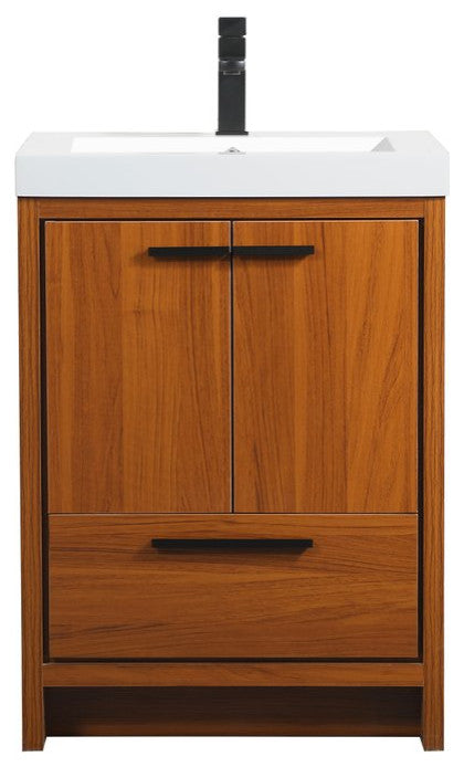 Walker 24" Single Bathroom Vanity, Teak