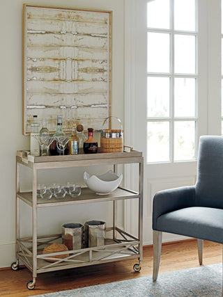 Lifestyle image showing the cart in a real room context.