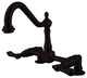 Kingston Brass Two-Handle Bridge Kitchen Faucet, Oil Rubbed Bronze