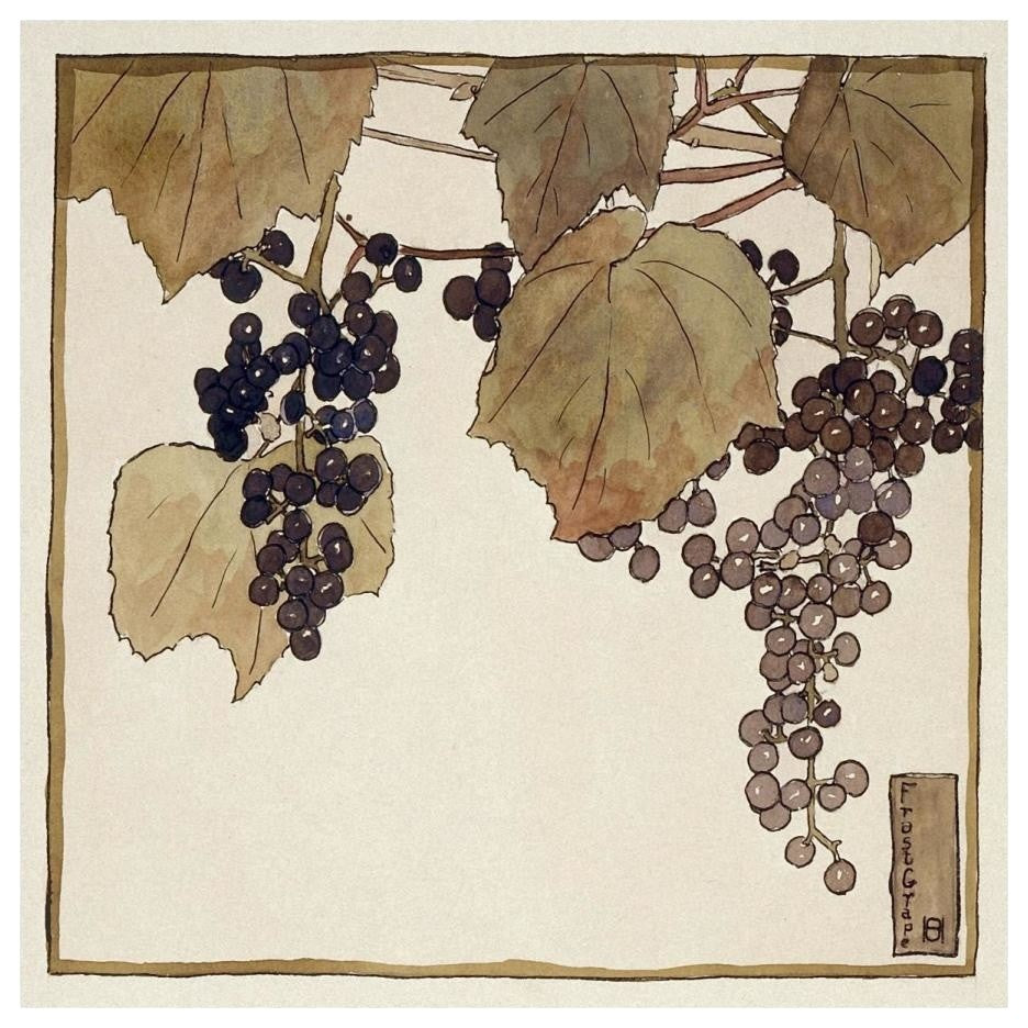 "Frost Grape" Digital Paper Print by Hannah Borger Overbeck, 20"x20"