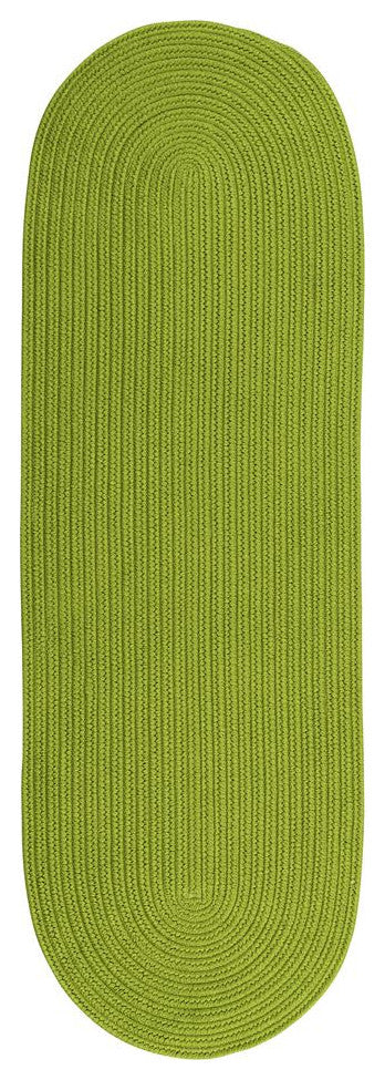 Colonial Mills Rug Reversible Flat-Braid, Oval Runner Lime Runner, Oval