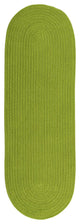 Colonial Mills Rug Reversible Flat-Braid, Oval Runner Lime Runner, Oval