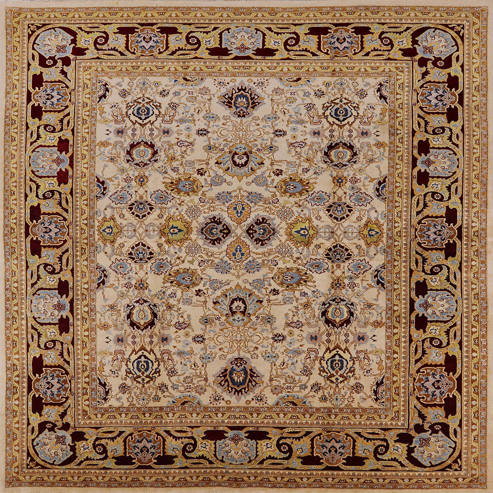 Ahgly Company Indoor Square Mid-Century Modern Area Rugs, 7' Square