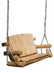 White Cedar Log Child's Outdoor Porch Swing With Chains