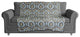 Ikat in Brown and Blue Fleece Blanket