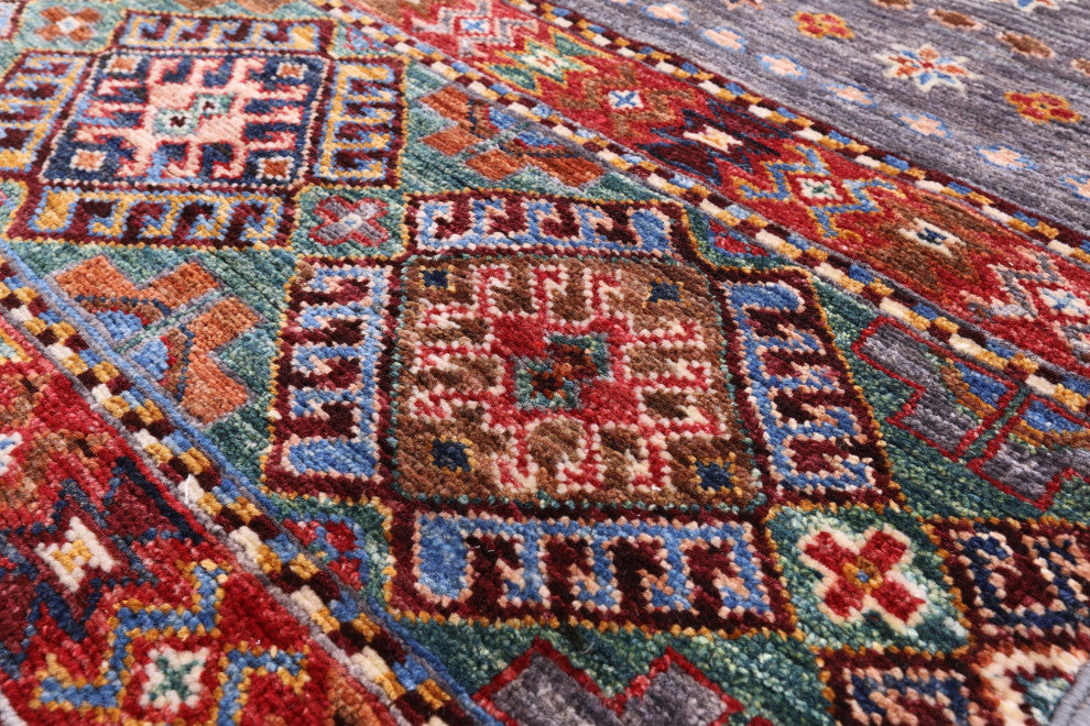 Khorjin Super Kazak Hand Knotted Rug 4' 2" X 5' 11" Q9637