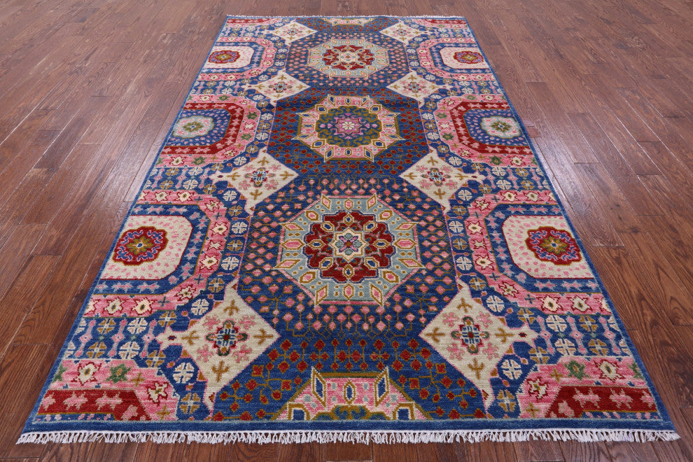 6' 0" X 9' 2" Mamluk Handmade Wool Rug - Q15461