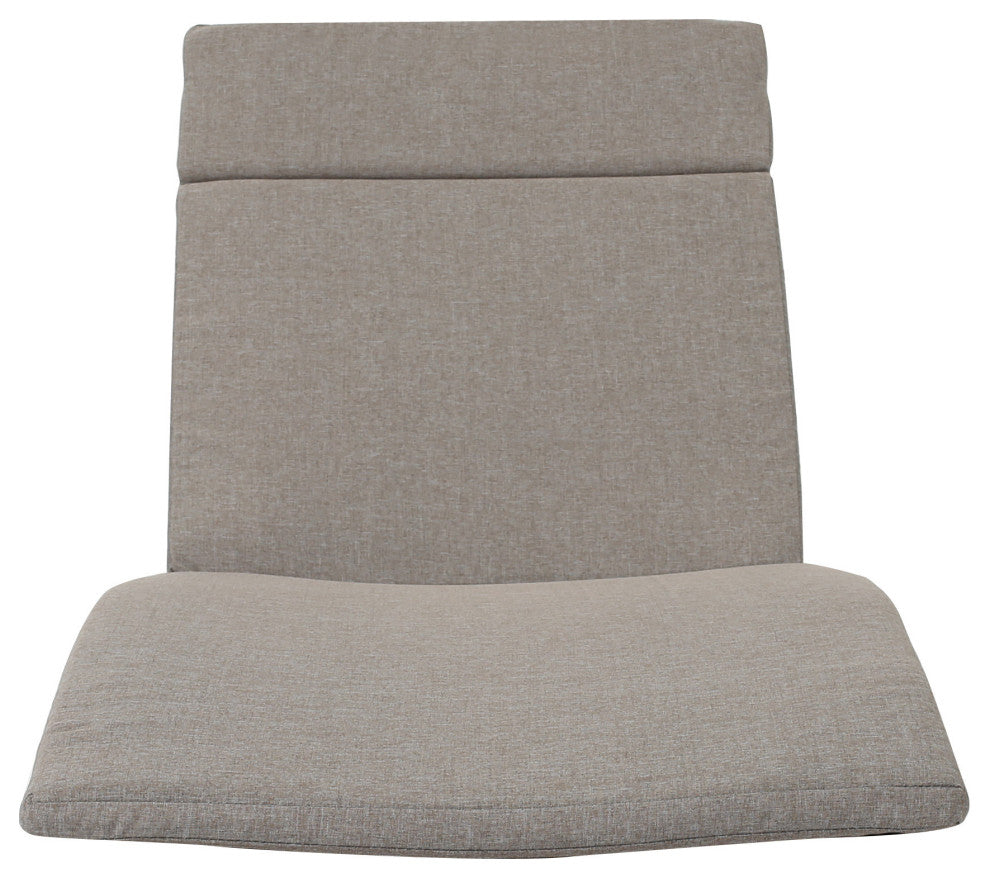 GDF Studio Soleil Outdoor Chaise Lounge Cushion, Charcoal