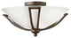 Hinkley Bolla Small Flush Mount, Olde Bronze With Opal Glass