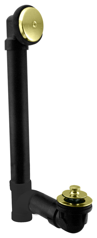 Pull & Drain Sch. 40 ABS Bath Waste With One-Hole Top Elbow, Polished Brass