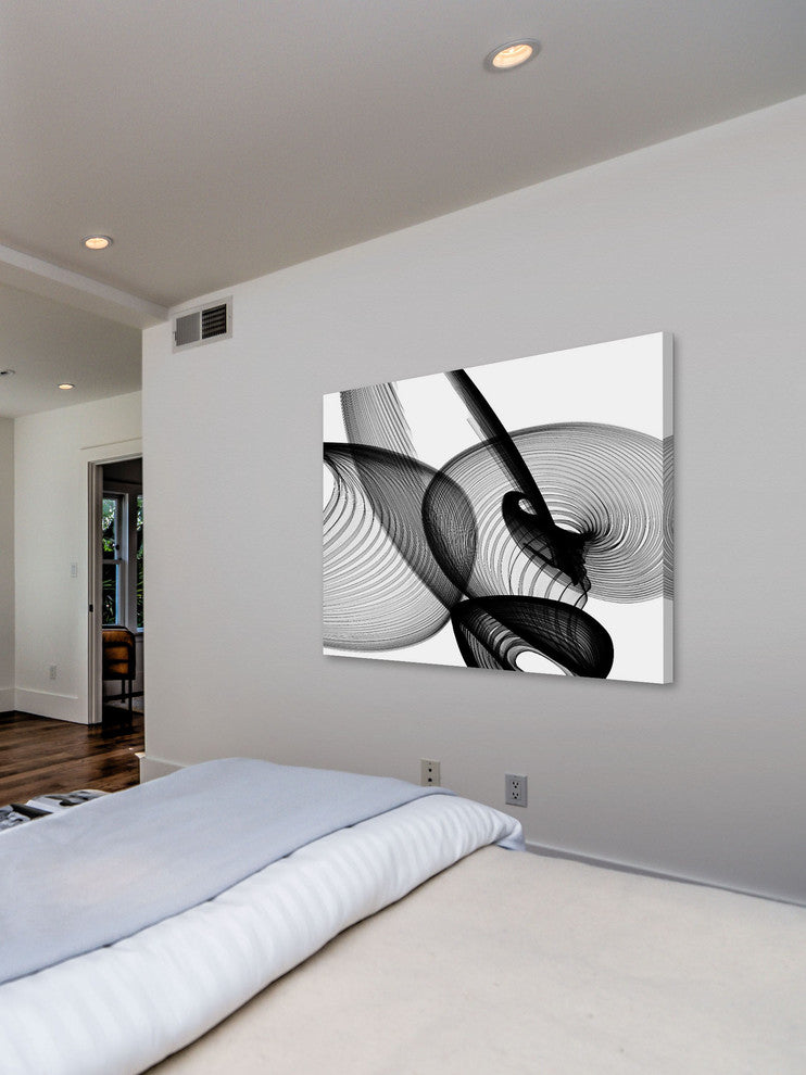 "Abstract Black and White 22-14-14" Print on Canvas by Irena Orlov
